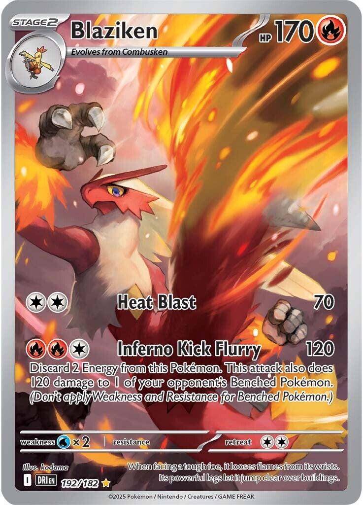 2025 Destined Rivals - Blaziken 192/182 - NM RAW