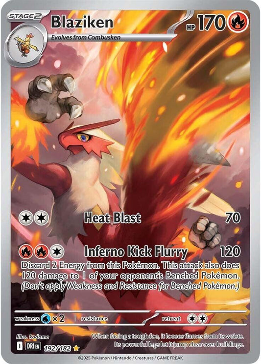 2025 Destined Rivals - Blaziken 192/182 - NM RAW
