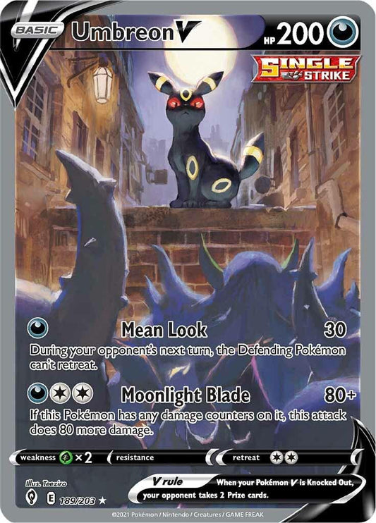 2021 Evolving Skies - Umbreon V 189/203 - NM RAW